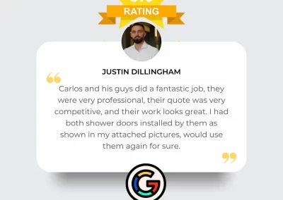 Shower Glass Installation