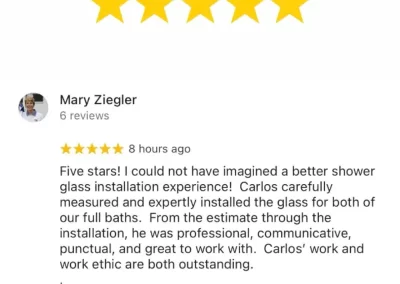 Shower Glass Installation